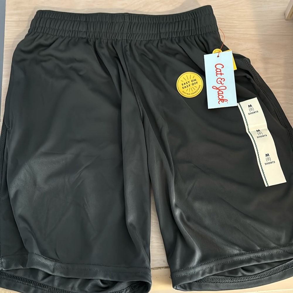 Cat and Jack brand grey elastic boys shorts size 8